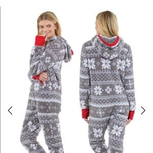 Footie Christmas onesie pajamagram, xl